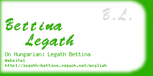 bettina legath business card